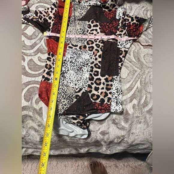 BOOHOO Women's Multicolored Animal Print Polyester Bodysuit One-Piece Size 4 - Picture 9 of 10